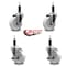 Service Caster 4'' Nylon Wheel Swivel 1'' Expanding Stem Caster Set 2 Brakes, 4PK SCC-EX20S414-NYS-2-TLB-2-1 - alternate 3